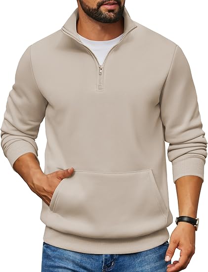 10 Mens Quarter Zip Pullover Fleece