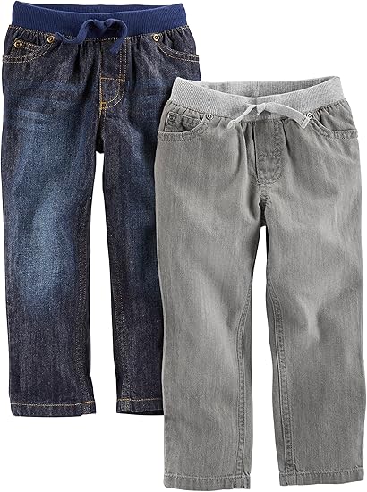 15 Boys' 2-Pack Pull on Denim Pant