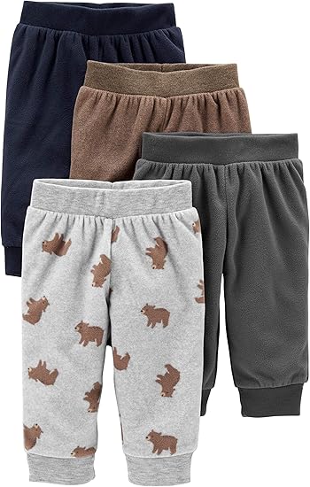 25 unisex-baby 4-pack Fleece Pants